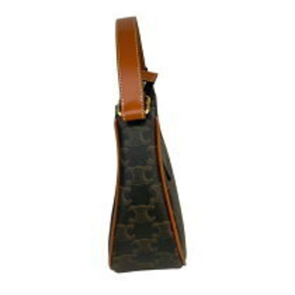 Celine Ava Brown Triomphe Canvas Handbag - Picture 2 of 8